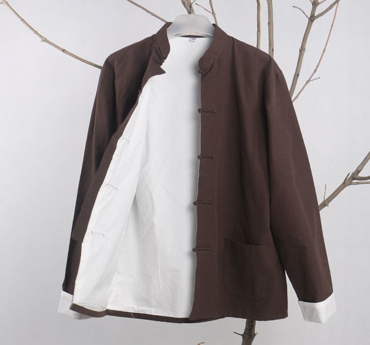 茶色のメンズのチャイナ服