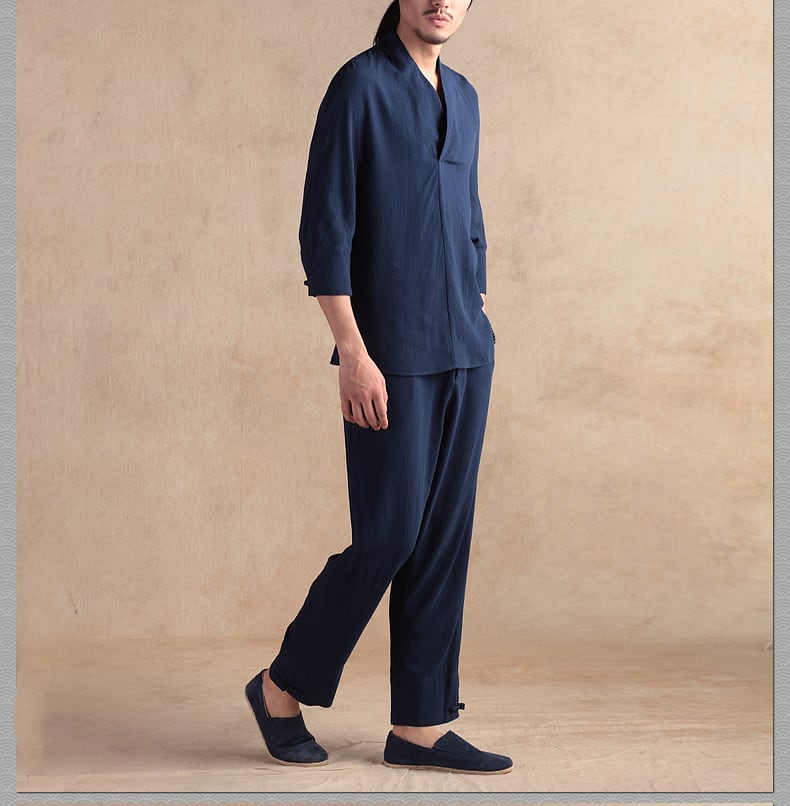 唐装のメンズシャツ