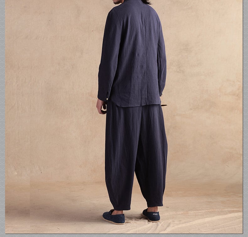 唐装のメンズシャツ