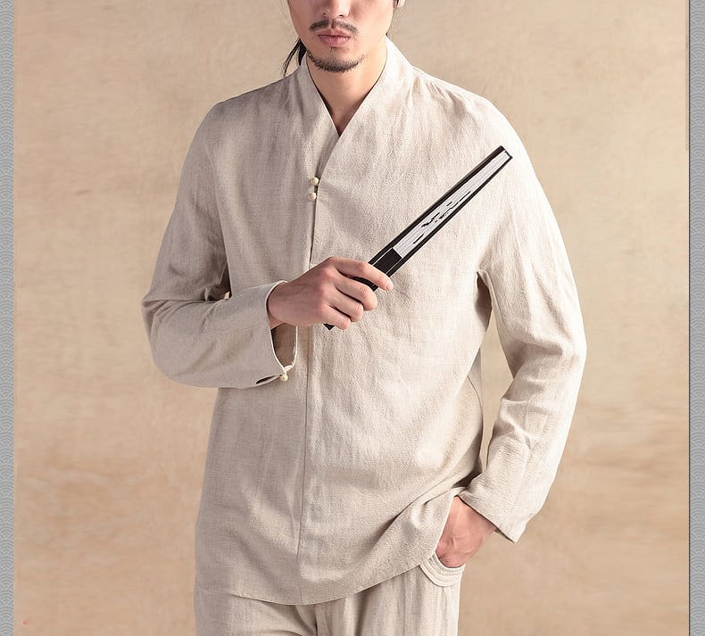 中華風のメンズシャツ