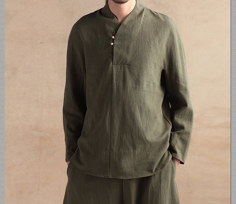 チャイナ風のメンズシャツ