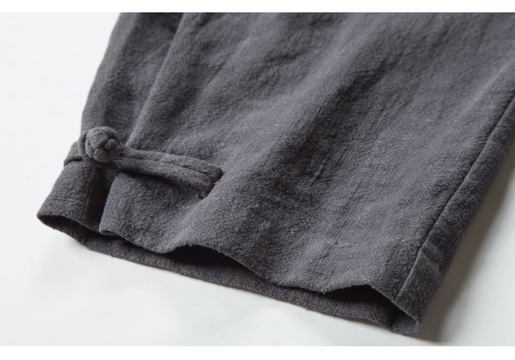 中国風カンフーパンツのズボン裾