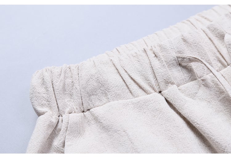 中華風カンフーパンツのゴム仕様