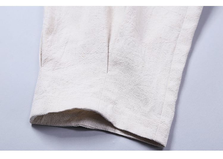 中華風カンフーパンツのズボン裾