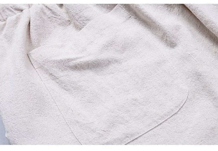 中華風カンフーパンツの後ろポケット