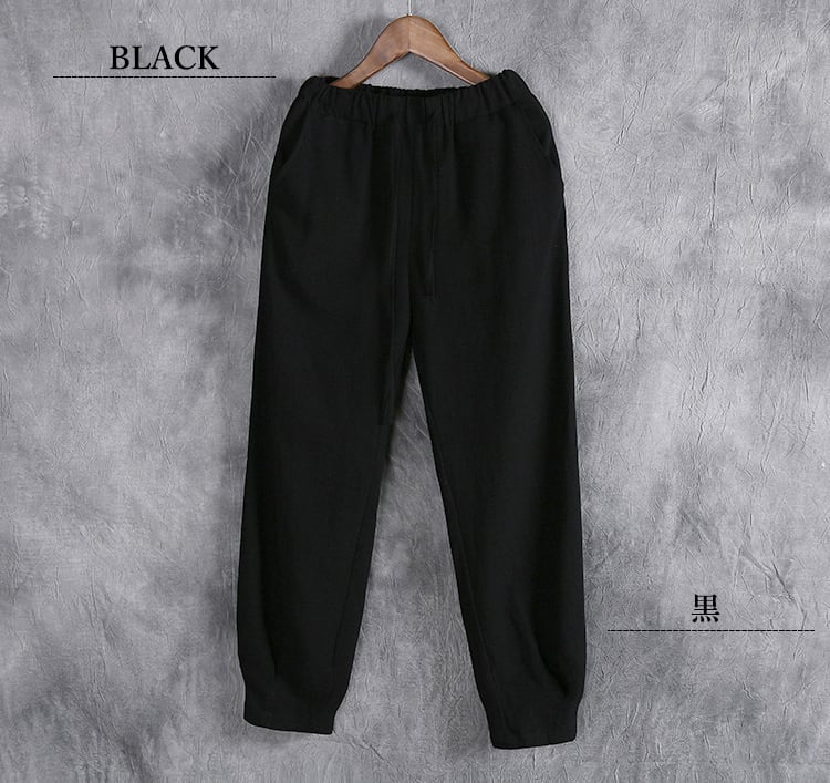 黒の中華風カンフーパンツ