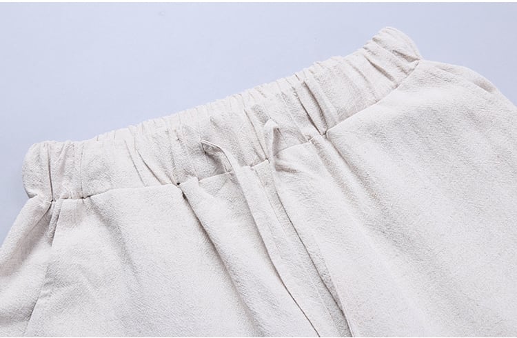 中華風カンフーパンツのウェストゴム