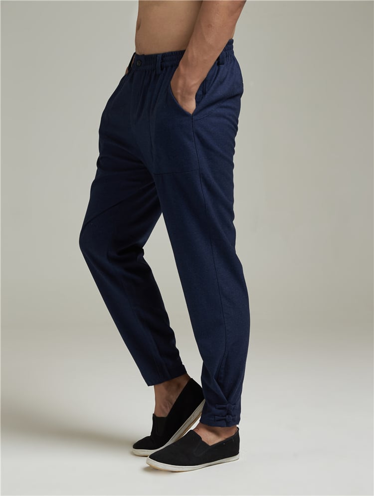 中華風のウェストゴムパンツ