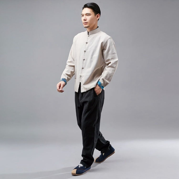 男性用の折り返し袖ジャケット