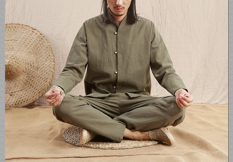 男性用の唐装シャツ