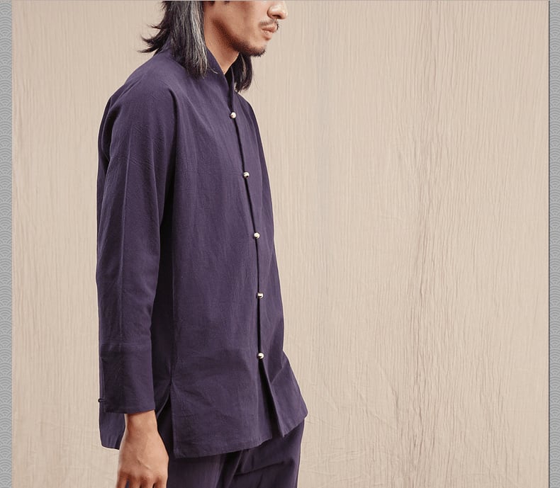 菩提根ビーズのカンフーチャイナシャツ