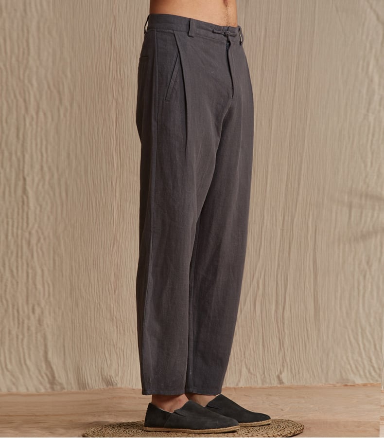 男性用のチャイナベルトパンツ