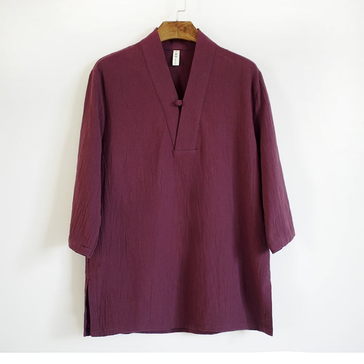 重ね襟のチャイナTシャツ
