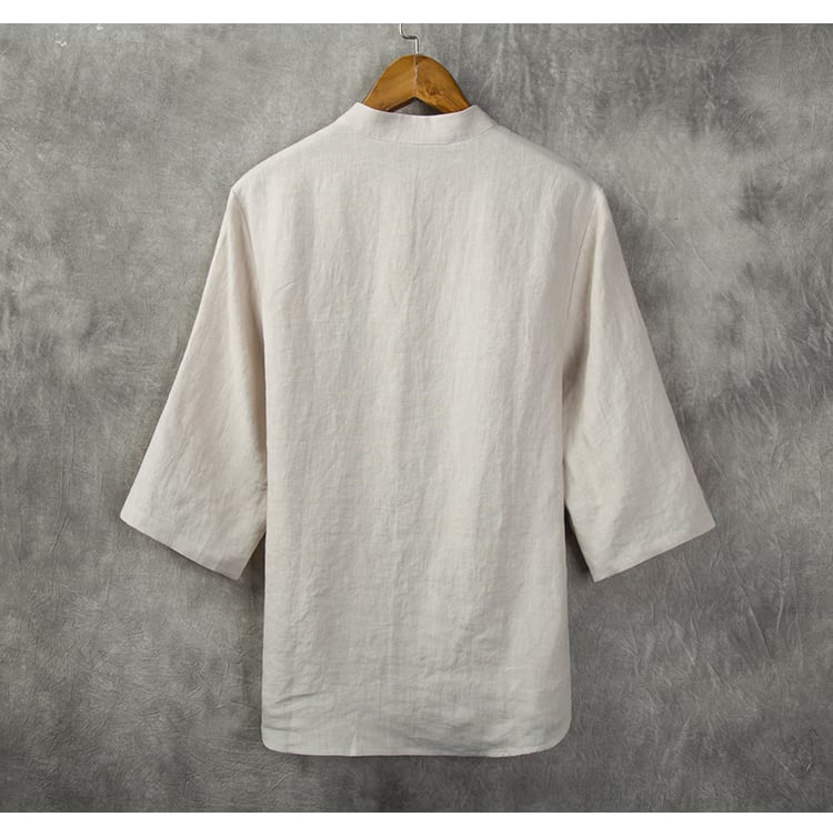 男性用のチャイナボタンTシャツ