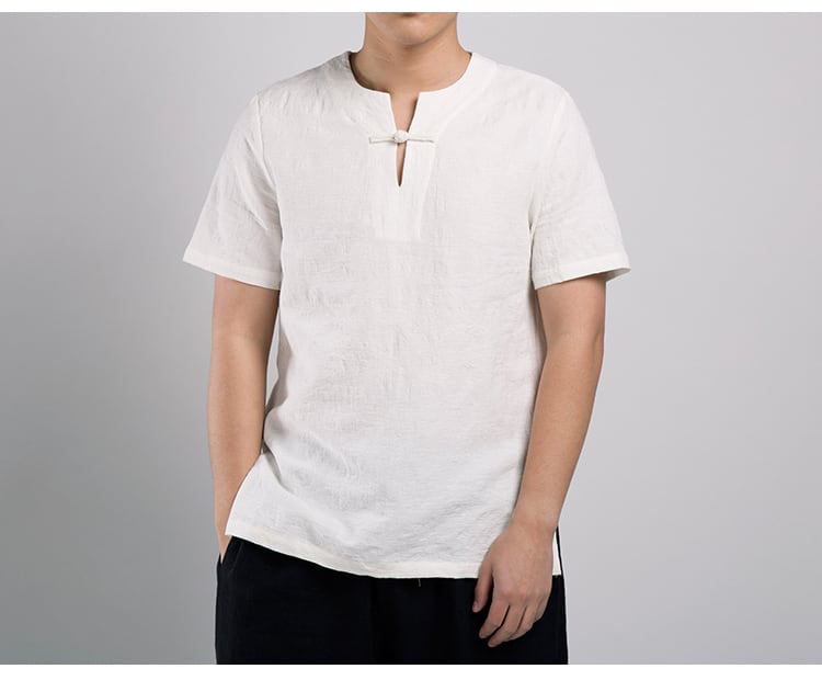 男性用のチャイナTシャツ