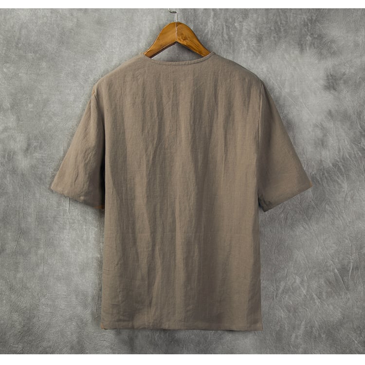 メンズの半袖チャイナTシャツ