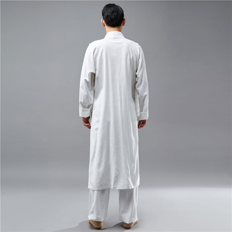 斜め襟の丈長中国服