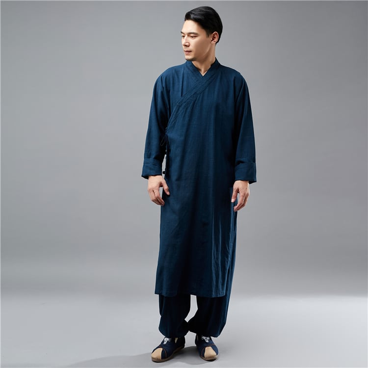 斜め開きのロング丈中華服