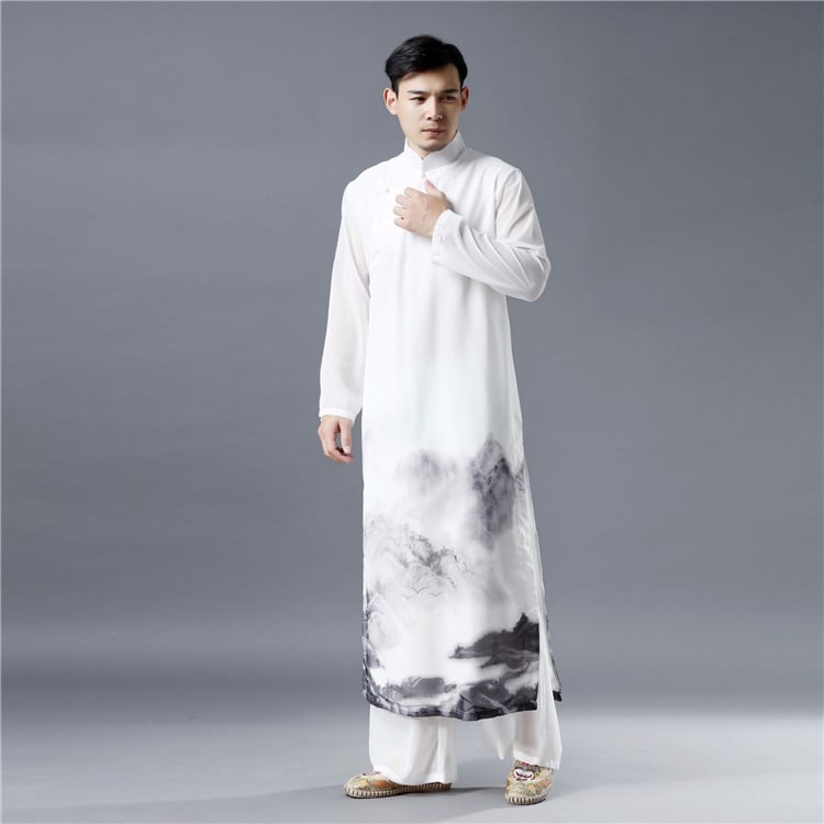 男性用の丈長中華服