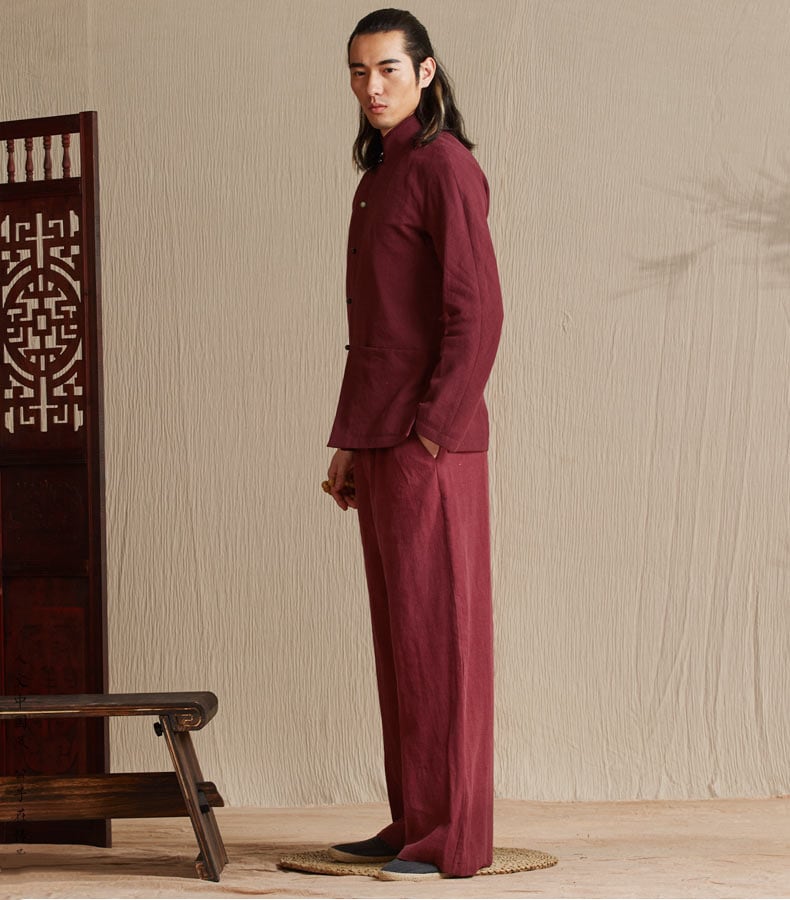 メンズの中華風ズボン