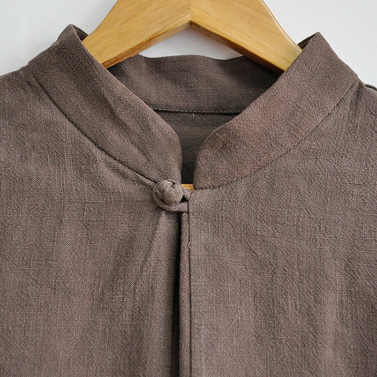 メンズのチャイナボタンシャツ