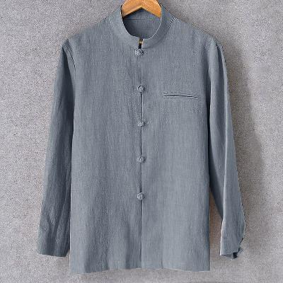 羽織り感覚のチャイナシャツ！胸ポケットがお洒落