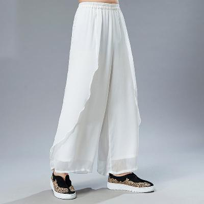 とてもチャイナエスニックでレアなシフォン9分丈チャイナパンツ