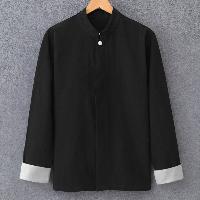 高品質な綿麻生地を使った漢服風比翼前立てジャケット。とてもシンプルでおしゃれなデザインで、かつ高級感があります。