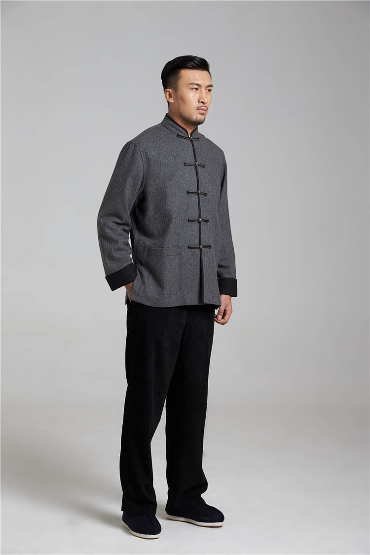 メンズの暖かチャイナジャケット