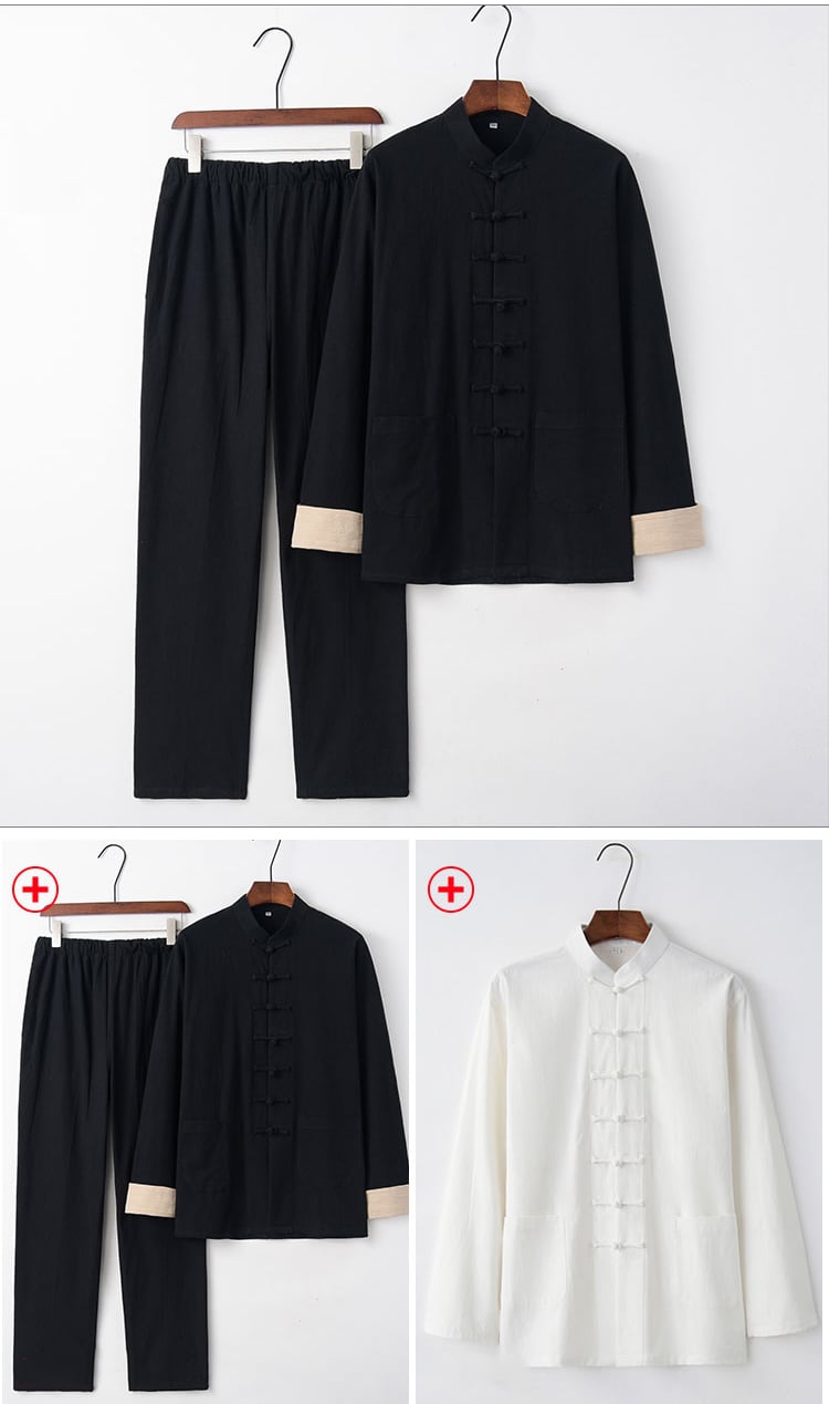 男性用のチャイナ服セットアップ