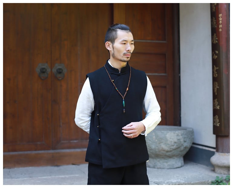 羽織タイプの中華風メンズジャケット