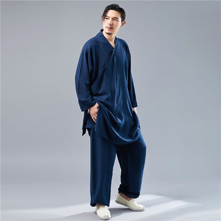 メンズの斜め襟漢服