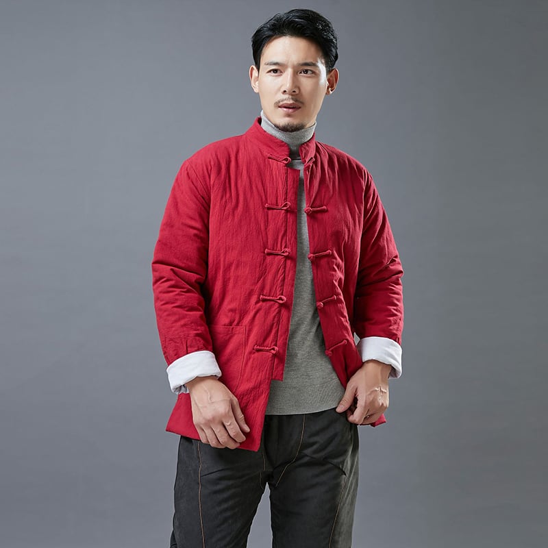 男性用の中綿チャイナジャケット