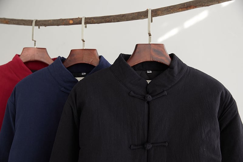 男性用の暖か唐装ジャケット