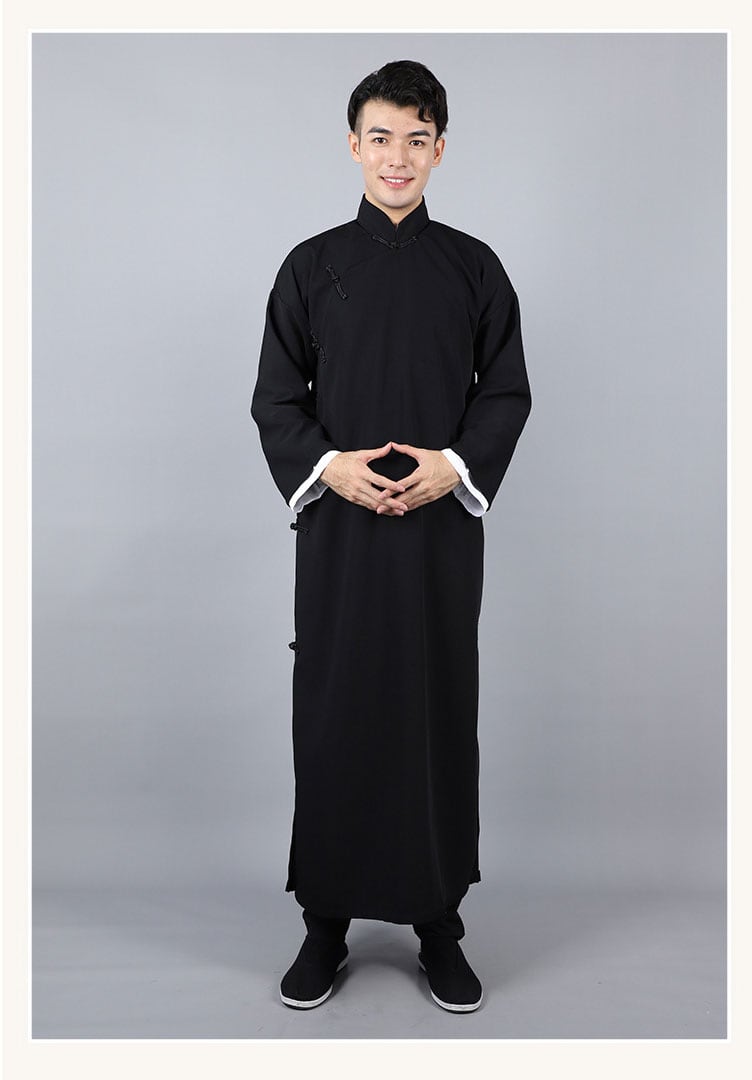 メンズの丈長チャイナ服