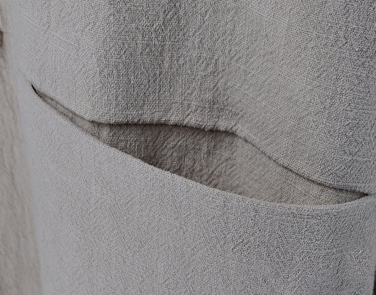 男性用の中華風綿麻ジャケット