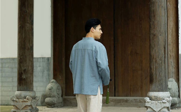 メンズの唐装Tシャツ