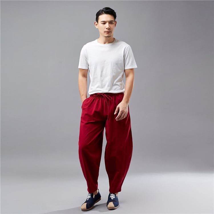 男性用の中国風パンツ