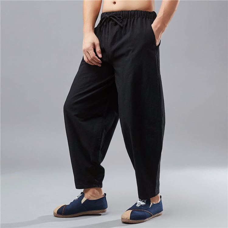 男性用の夏用チャイナパンツ