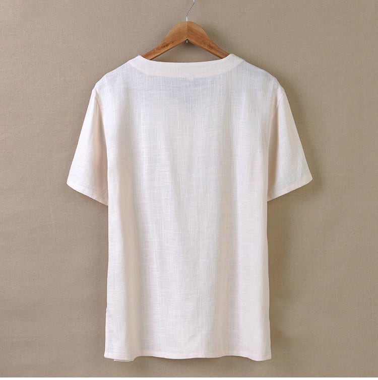 男性用のチャイナボタンのシャツ