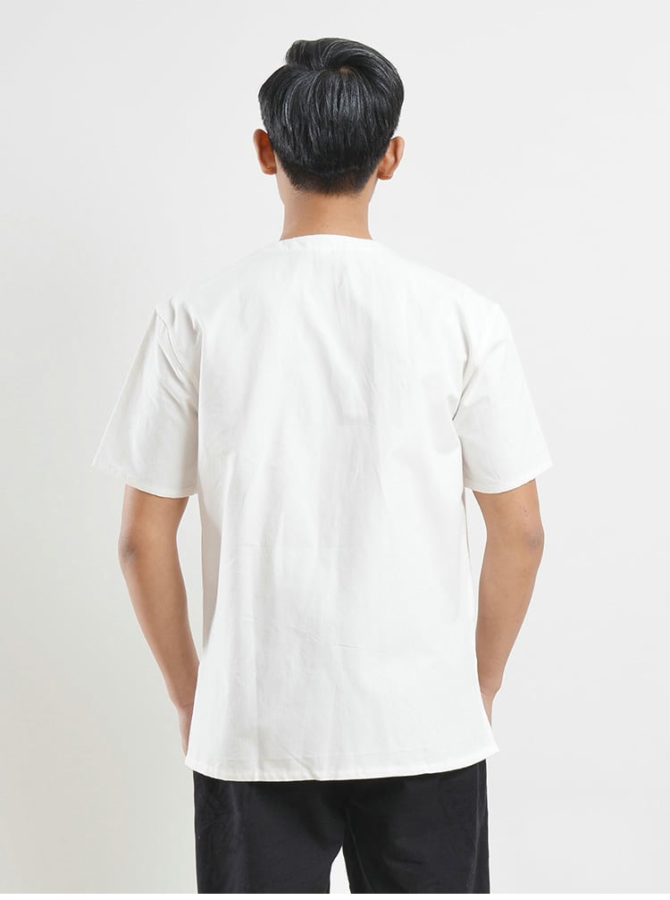 男性用の中華風半袖シャツ