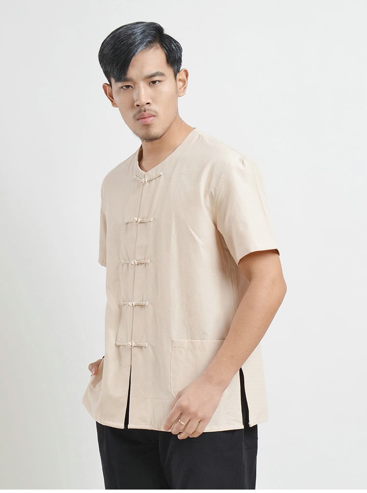 男性用のチャイナ唐装シャツ