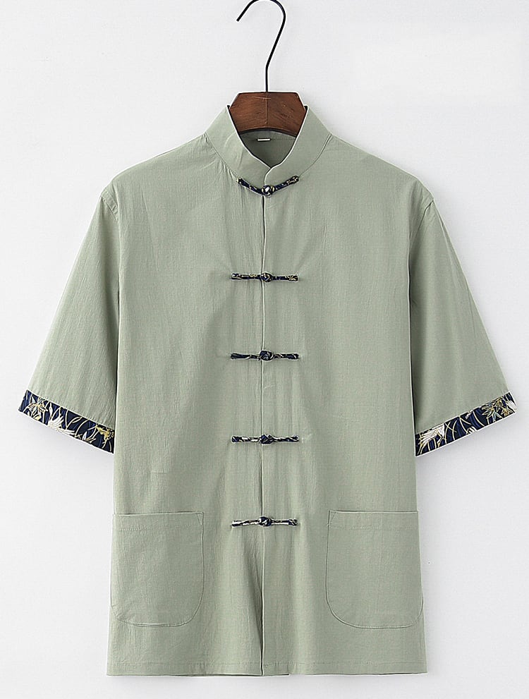 メンズの大きいサイズチャイナボタンジャケット