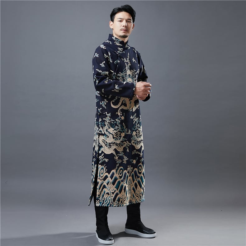 男性用の丈長中国服