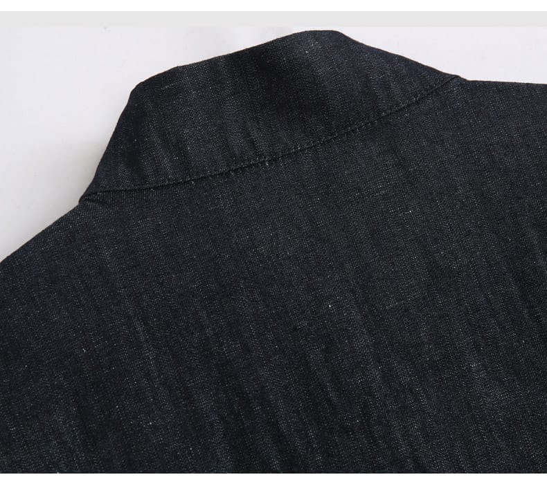 メンズのデニムカンフー服