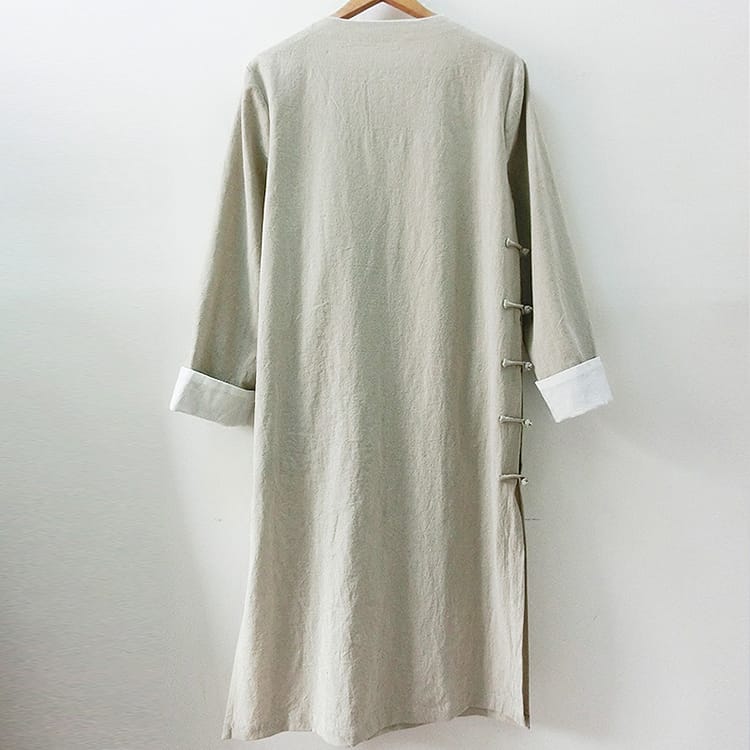 メンズの丈長中国服