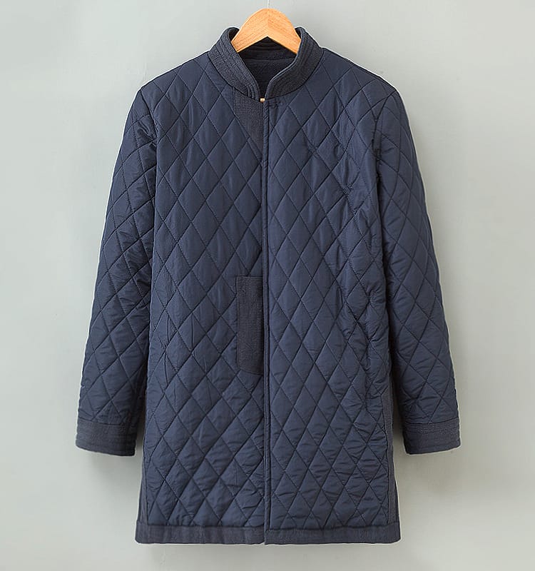 メンズのチャイナミディアム丈コート