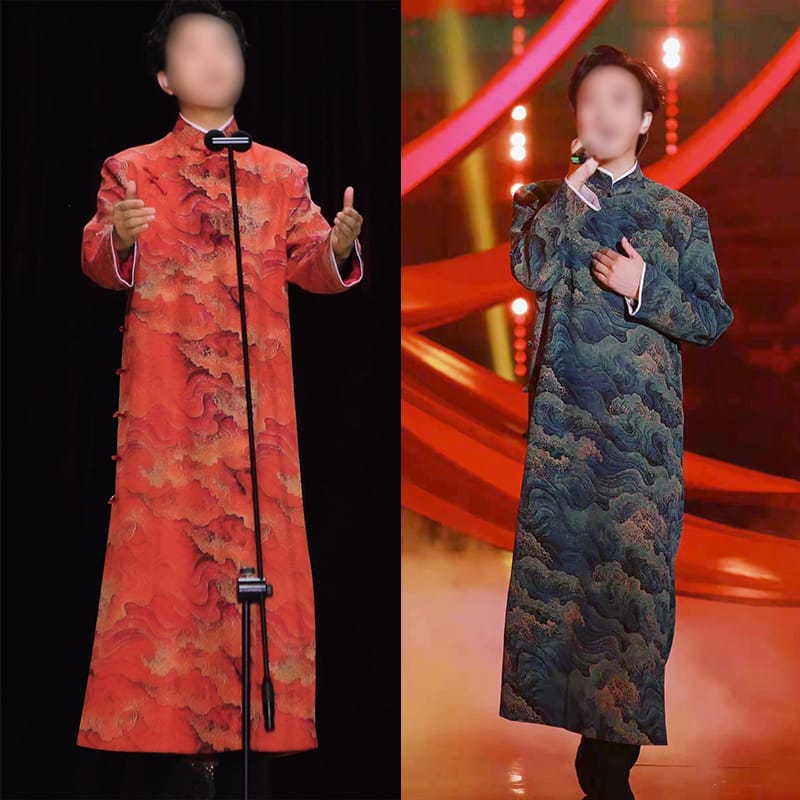男性の丈長中国服