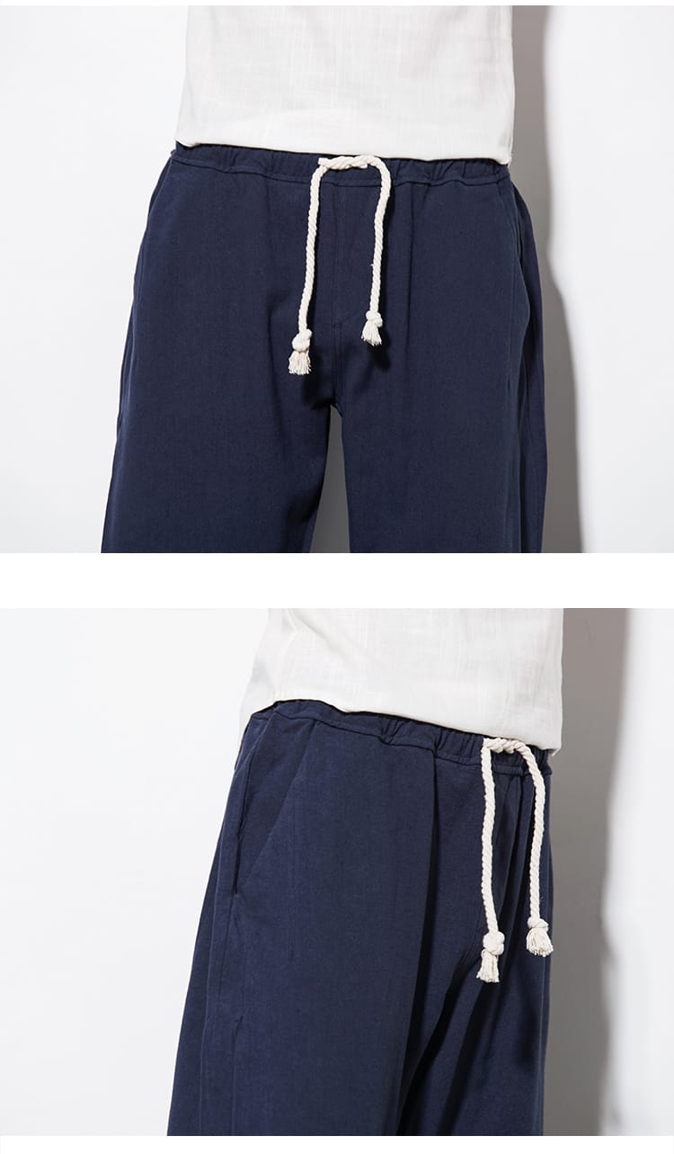 メンズの裾絞りチャイナパンツ