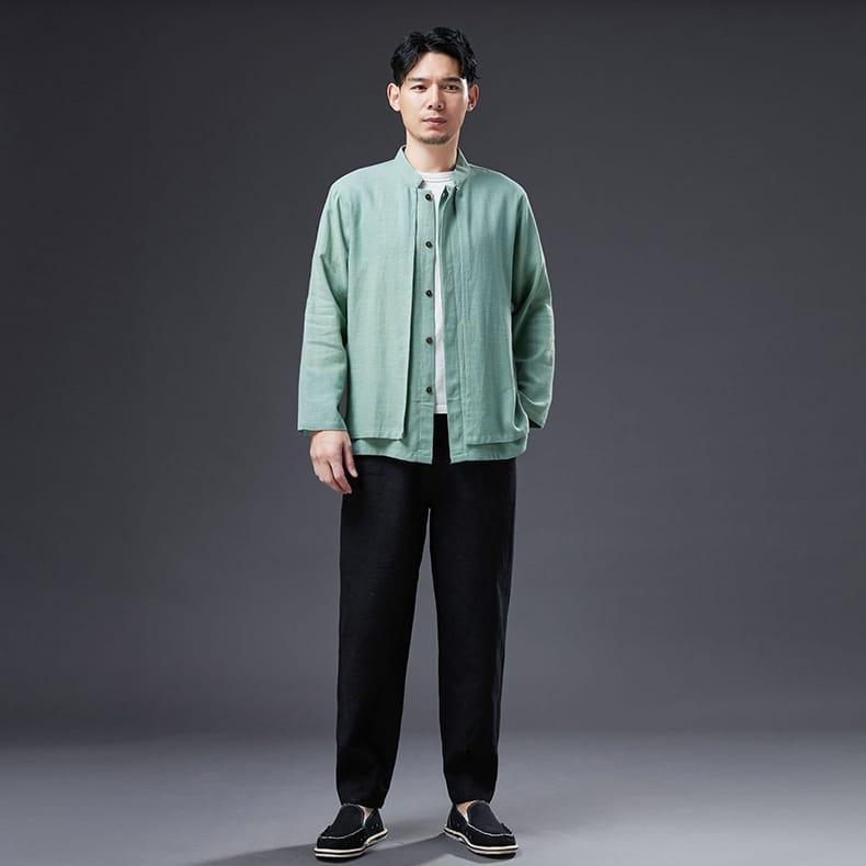 男性用のチャイナボタンの服